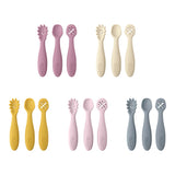 Silicone baby first spoons set of three