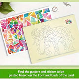 3D geometric sticker mosaic art kit