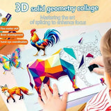 3D geometric sticker mosaic art kit