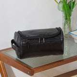 Leather-look toiletry bag