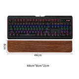 Solid wood keyboard wrist rest – 44cm (full-size keyboards)
