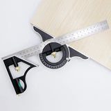 Combination square with spirit level