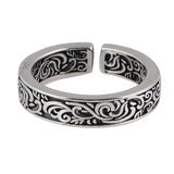 Sterling silver engraved pattern ring