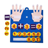 Felt finger counting maths board