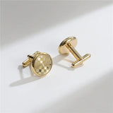 Classic cufflinks – Gold Textured Round