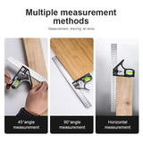 Combination square with spirit level