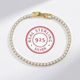 Sterling silver zircon tennis bracelet