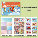 3D geometric sticker mosaic art kit