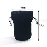 Velvet drawstring dice bag – Black – Standard
