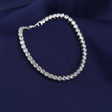 Sterling silver zircon tennis bracelet