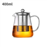 Glass teapot with stainless steel infuser – 400ml