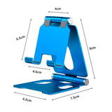 Folding aluminium phone stand – Sapphire Blue