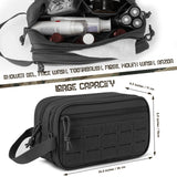 Black tactical toiletry bag