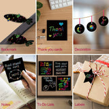Rainbow scratch art notes with wooden stylus