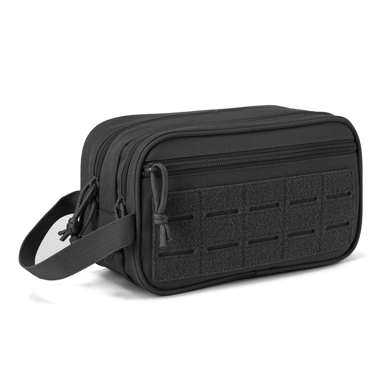 Black tactical toiletry bag
