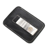 Leather money clip card holder – Black