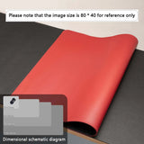 Double-sided leather-look desk mat – Black / Red / 60 x 30cm