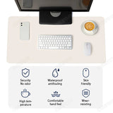Double-sided leather-look desk mat