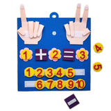 Felt finger counting maths board