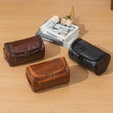Leather-look toiletry bag