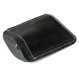 Leather money clip card holder
