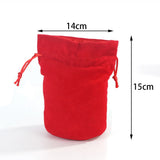 Velvet drawstring dice bag – Red – Standard