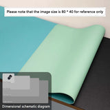 Double-sided leather-look desk mat – Green / Lake Blue / 60 x 30cm