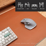Double-sided leather-look desk mat