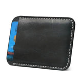 Leather money clip card holder