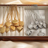 Delicate Floral Oval Heart Locket Pendant Necklaces for Women,Stainless Steel Photo Frame Promise Love Keepsake Gift