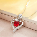 Elegant Style Heart shaped Pendant Necklace Hollow Design Mother's Day Gift Party Suitable for Best Friends Without Box