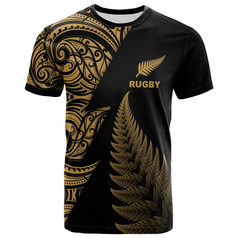 Harajuku Summer 3D New Zealand Maori Tribal Patterns Print T Shirt For Men New Zealand Waitangi Day Graphic Tees Shirts T-shirts